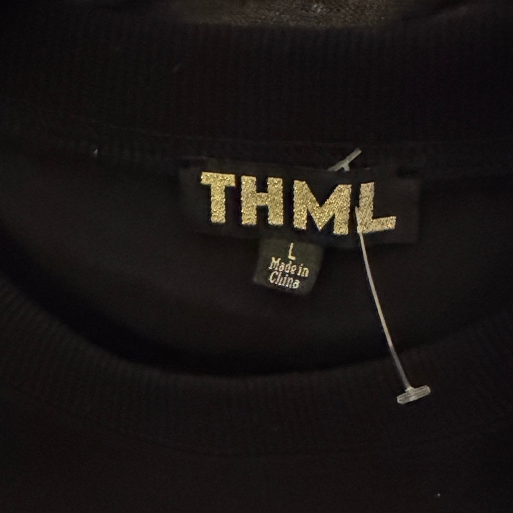 THML layered Classic Black Crewneck Sweater - Picture 7 of 7